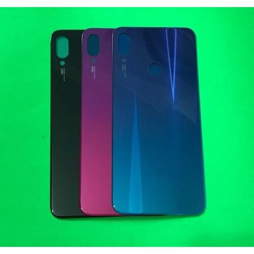 30Pcs Back Glass Replacement Repair For Xiaomi Redmi Note 7 Note7 Battery Cover Rear Door Housing Case + Adhesive Parts