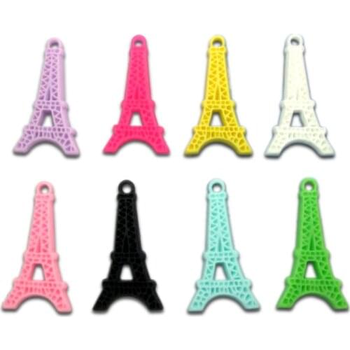 40Pcs Resin Tower Decoration Crafts Flatback Beads Cabochon Scrapbook DIY Embellishments Accessories Buttons