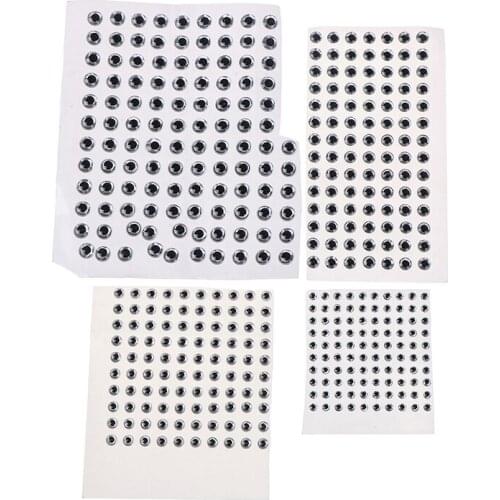 448/504Pcs 3/4mm 3D Eyes Fly Lure Bionic 3D Epoxy Fishing Eyes Resin Artificial Lure 3D Eyes Fly Lure