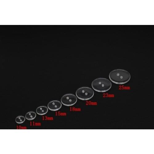 50PCS/lot 10-25mm transparent buttons for apparel supplies sewing accessories Craft decorativos Scrapbooking