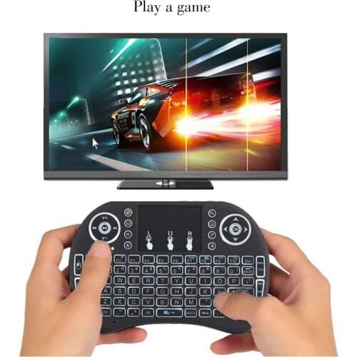 Backlight i8 2.4GHz mini Wireless keyboard Spanish Russian English Arabic French i8 Handheld Remote control For Android TV BOX