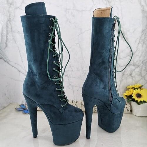 Leecabe 20CM/8inches Pole dancing shoes High Heel Pole Dance boots