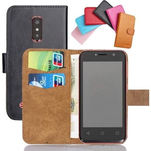 DEXP A340 Case 4" 6 Colors Flip Soft Leather A340 DEXP Phone Cover Stand Funstion Cases Credit Card Wallet