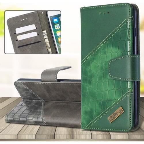 For Samsung Galaxy A01 A50s A30s A70s A20e A10e A30 A20 A40 A50 A70 Crocodile Pattern Splice Leather Case Stand Flip Phone Cover