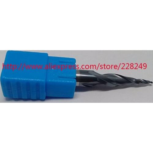 1pc R1.5*D6*20*50L*2F HRC55 Tungsten solid carbide Coated Tapered Ball Nose End Mills CNC milling cutters wood knife tools