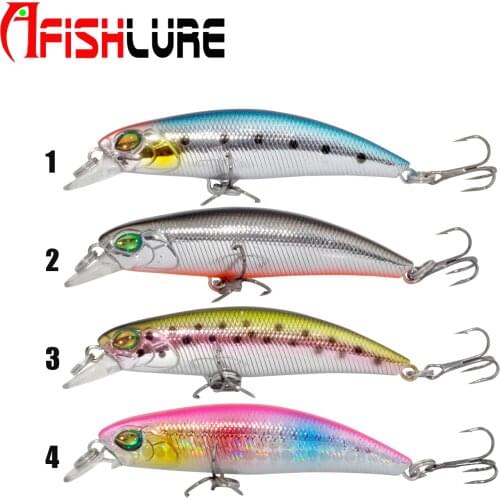 HL02 Factory Small Sinking Hard Minnow 60mm5.2g Plastic Minnow Fishing Lures with Clip for Bass Fishing