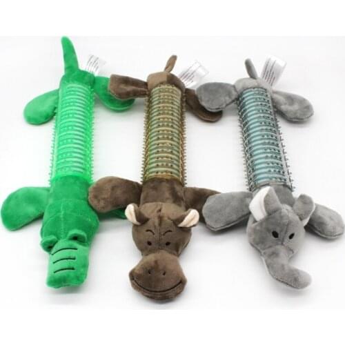 Crocodile Hippo Elephant Dog Toy Plush Dog Chew Toys For Small And Medium Dogs