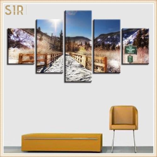 Beautiful Scenery HD Printed 5 Piece Canvas Art Scenery Painting Wall Pictures for Living Room Home Decor Anime Poster Wall Art