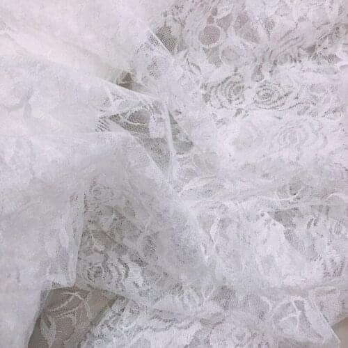 Beautiful Rose Lace Fabric Handcraft Dress Sewing Supplies DIY Clothing Curtain Decoration Fabric Wedding Scene Accessories