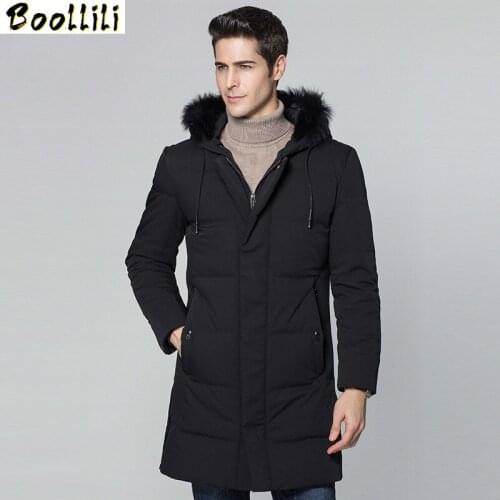 Boollili 2020 New Duck Down Jacket Men Big Fox Fur Collar Winter Down Coat Male Parka Outerwear Mens Jackets Abrigo Hombre