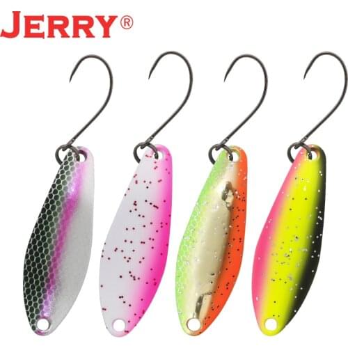 Jerry Kuyu casting fishing lure kit brass spinner spoon artificial baits Metal Jig For Freshwater Pesca Isca