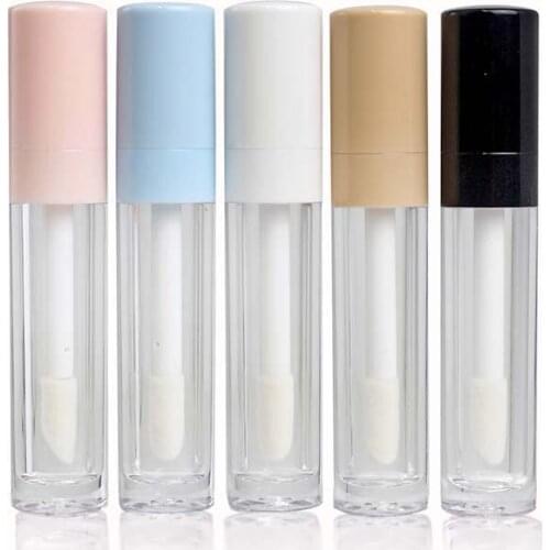 10/20 /50/100Pcs 8Ml White Big Wand Transparent Lip Gloss Tube Cosmetic Thick Brush Pink Black Empty Lipgloss Container