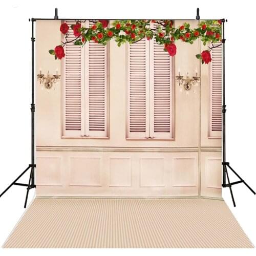 Rose Flowers Vinyl Backdrops for Photography Custom Wedding Indoor Screen Photo Background for Studio Wedding Photo Props Custom
