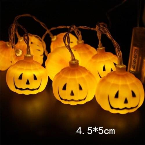 Halloween Pumpkin Bat Spider LED Lights 1.5m 10Led Halloween Ghost Spider Led Light String Festival Bar Home Party Decor