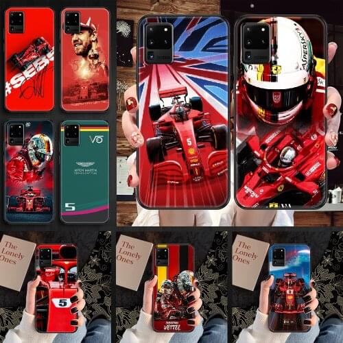 Sebastian Vettel F1 Phone case For Samsung Galaxy Note 4 8 9 10 20 S8 S9 S10 S10E S20 Plus UITRA Ultra black tpu waterproof