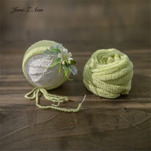 Jane Z Ann Newborn baby photography floral hat+wrap props outfits studio shooting session