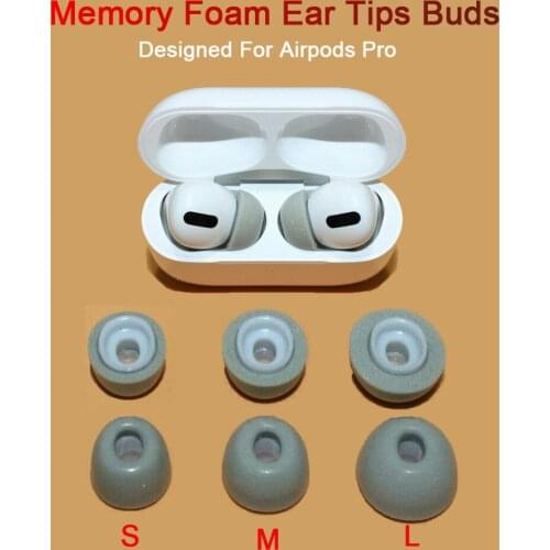 For Apple Airpods Pro Replacement Memory Foam Ear Tips Cap Headphones Black Grey Fashion Earphone Accessories