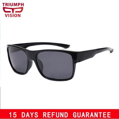 TRIUMPH VISION Driving Polarized Sunglasses for men Wrap Style Fashion Multi Color Lunette Anti Glare Polaroid Sun Glasses Male