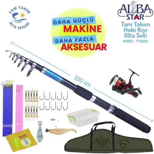 Albastar Full Suit Hobby Coastal Fishing Rod Set-350cm Reed