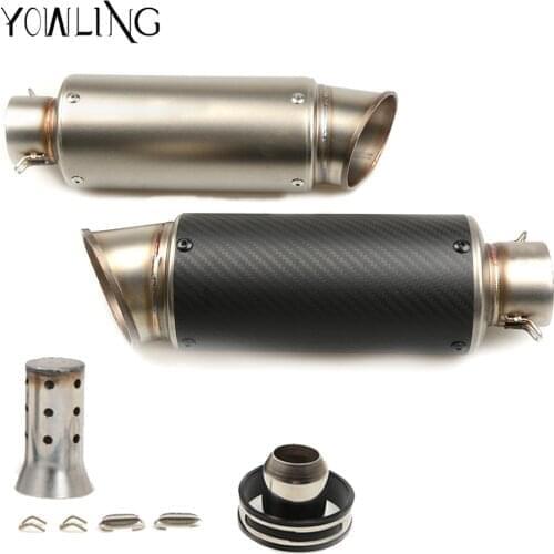 Free shipping 61MM 51MM stainless steel Universal Escape Moto Motorcycle Motorcross Scooter Exhaust Pipe Muffler with DB Killer