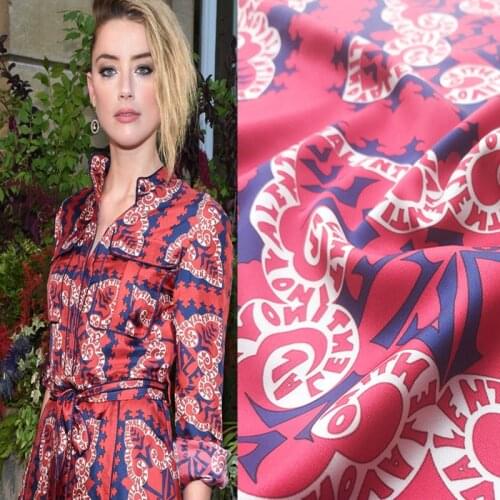 Spring classic printed fabric European brand red cashew flower sewing fabric factory shop not out of stock