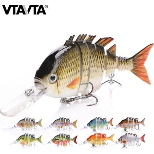 VTAVTA 13g 7.6cm Topwater Swimbait 6-Segments Wobblers For Perch/Pike Fishing Lures Jointed Hard Artificial Bait Pesca Crankbait