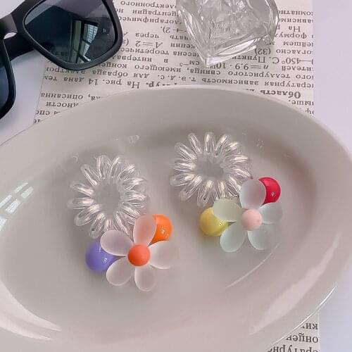 CYGJFC Woman Mermaid Telephone Hair Ties Floral Rubber Band Women Elastic Hairband Ladies Headwear Ponytail Holders Scunchie