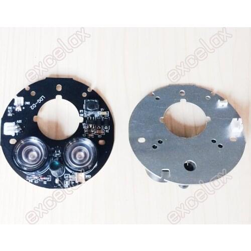 10PCS/Lot 2x LED Array 42mil IR 10-30M Round PCB Board Size 75 Infrared Night 850nm for CCTV Eyeball Dome Camera Case by Excelax