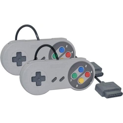 2pcs Wired Game Controller Gamepad for Super Nintend for S N E S System Console Control Pad Gamepads