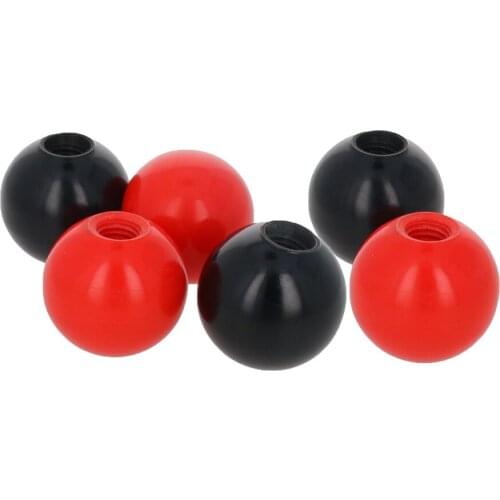 5/6/8/10PCS Bakelite Spherical Knob Thread Diameter 40mm Black Red M12 Machine Tool Replacement Spherical Bakelite Lever Knobs