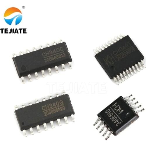 5pcs CH340G CH340C SOP-16 new USB chip 2.0 CH340T SSOP20 CH340E MSOP10