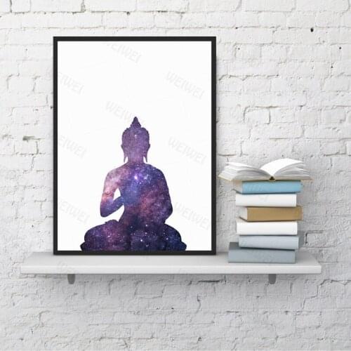 Watercolor Buddha Statue Poster Art Prints Meditation Buddha Art Zen Canvas Painting Wall Pictures Buddhist Home Decor