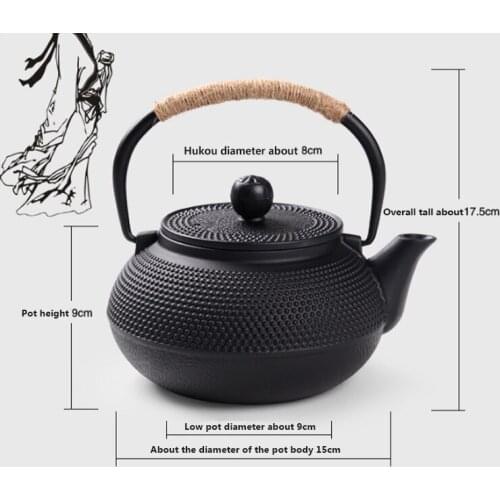 NOCM-Southern Cast iron kettle old iron pot shells tea pots health boiler scale iron pot 800ml
