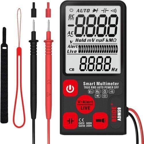 Mini Digital Multimeter BSIDE ADMS9 Tester Voltmeter Ohm Resistance NCV Continuity Test