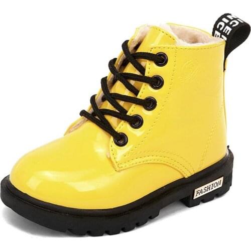2020 Childrens Boots New Waterproof Boys Girls Martin Boots Winter Kids Snow Boots Ankle Short Booties Child Fashion Sneakers