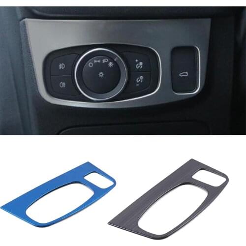 For Ford Focus 2018 2019 2020 Car Styling Cover Stainless Steel Front Head Fog Light Lamp Switch Trim Frame Car Accessories