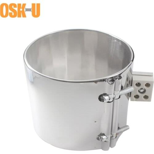 120mm Inner Diameter Stainless Steel Band Heater 100/110/120mm Height Ceramic Electric Heater Element Wattage 1100/1200/1350W