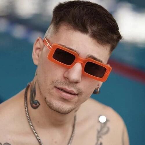 HKNA 2021 Vintage Rectangle Sunglasses Women Luxury Brand Eyewear for Women/Men Vintage Eyeglasses Women Square Oculos De Sol