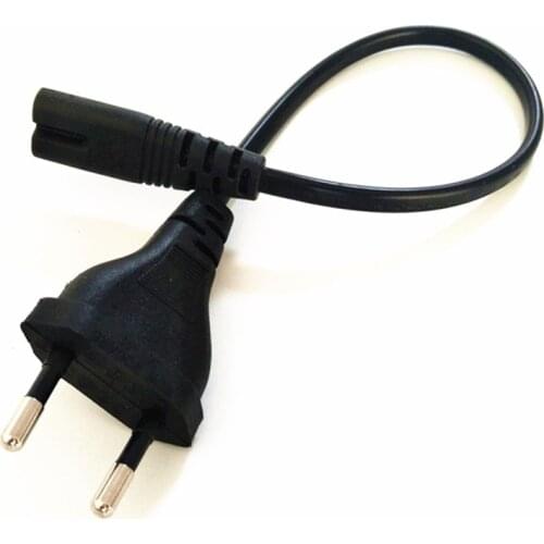 EU Power cable cord Figure 8 C7 to Euro Eu European 2 pin AC Plug power cable cord for cameras,printers,notebook etc