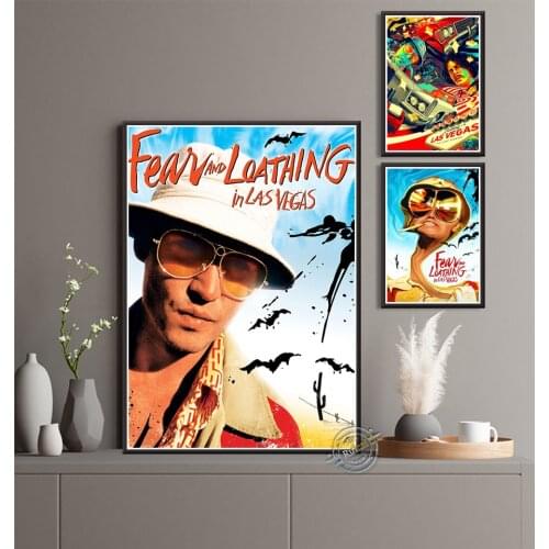 Fear and Loathing In Las Vegas Movie Poster Wall Art Canvas Painting Picture Decoration For Living Room Wall Stickers Gift