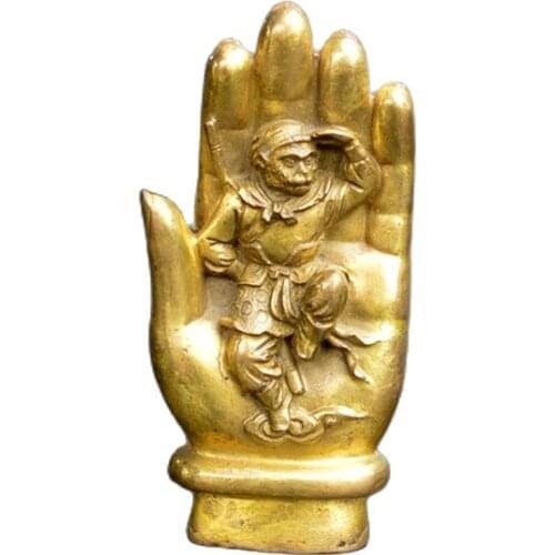 Chinese Geomantic Bronzes, Sun Wukong Is In The Hand Of The Buddha Decoration