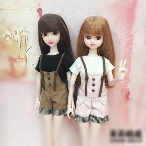 Long Hair Licca Doll Heads With Body Clothes Set Cute Doll Set Girl DIY Playing Doll Parts Original Quality Doll Heads Body Toy