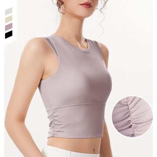 Fitness-Training Summer Sports Vest Women Tank Push Up Running Shockproof Bra Gym Outdoors Breathable Yoga Top Ladies WX30