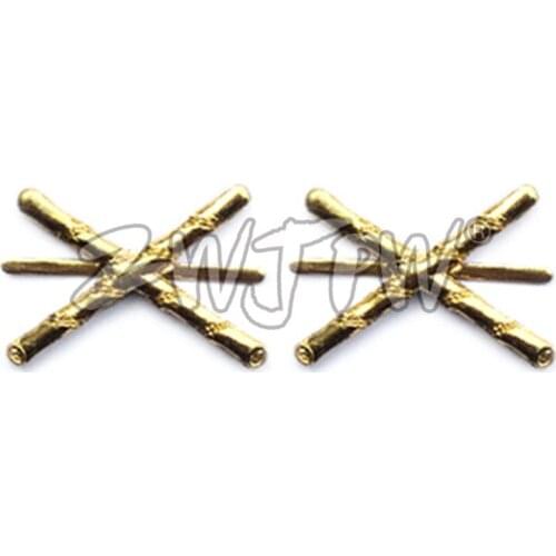 KMT Takebana Badge Bamboo Flower WWII WW2 Chinese Army Collar Insignia Metal CN/40228