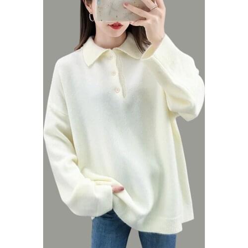 Fashion Knitted Tops women 2019 Winter new Casual Thick Sweater women Solid color Long sleeve Keep warm Pullovers