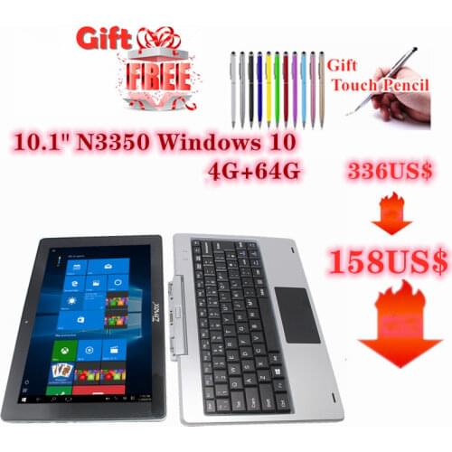 New Style 10.1 Inch Windows 10 N3350 Tablet PC With Pin Docking Keyboard 4+64GB Tablets Support Wifi BT 4.0 With Dual Cameras