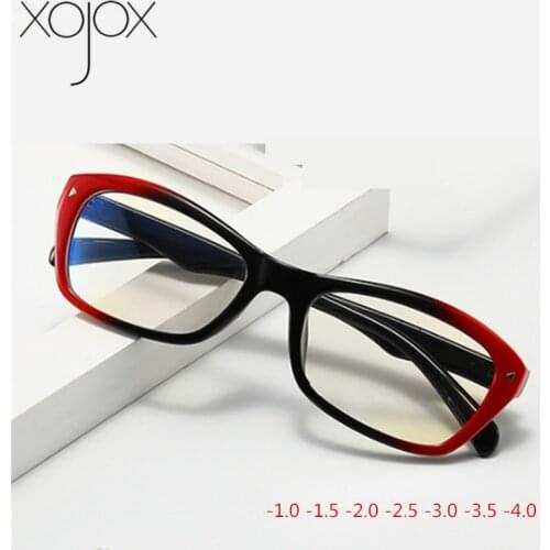 XojoX -1.5 -2 -2.5 -3 -4 Finished Myopia Glasses Women Men Vintage Students Shortsighted Eyewear Prescription Spectacles Unisex
