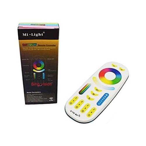 New Miboxer FUT092 2.4Ghz RGBWW 4-zone group control match RF RGB+CCT Remote controller for Miboxer led RGB+CCT lamps series