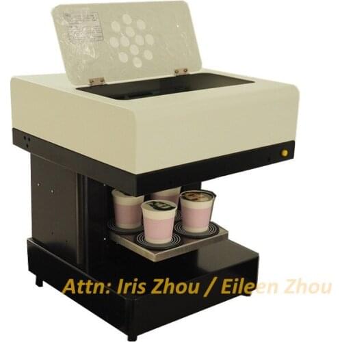 Edible ink coffee pizza ice cream selfie art full automatic 4 cup printer machine