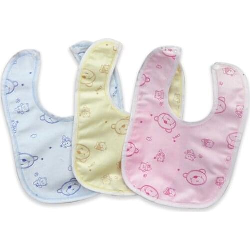 Random Style Happy Baby Bib Velvet Waterproof Baby Care Feeding Printing Bibs Towel